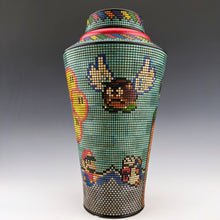 Load image into Gallery viewer, Pixel art vase with 2 hidden boxes - Home decor
